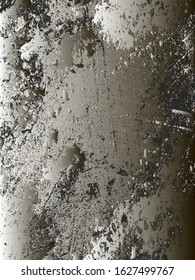 Distressed overlay metallic silver chromium plated texture. grunge background. abstract vector illustration