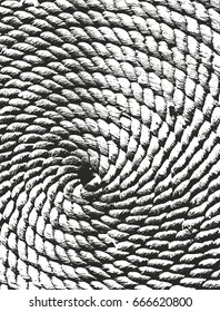 Distressed overlay rope texture. grunge background. abstract halftone vector illustration