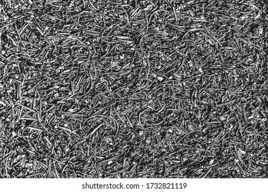 Textura superpuesta en peligro de las vainas de frijol, tallos de plantas, hojas secas. fondo negro y blanco grueso. ilustración abstracta de vector de medio tono