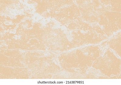 Textura superpuesta en peligro de hormigón, piedra o asfalto rotos de color beige. fondo grueso. ilustración abstracta de vector de medio tono