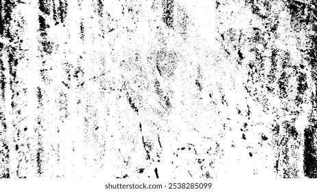 Textura de sobreposição angustiada em preto e branco, criando um efeito grunge e weathered, ideal para adicionar um vintage ou olhar desgastado para projetos