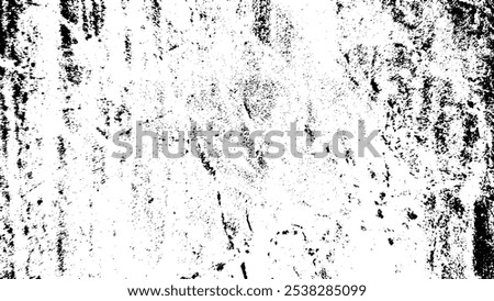 Distressed overlay texture in black and white, creating a grunge and weathered effect, ideal for adding a vintage or worn look to designs