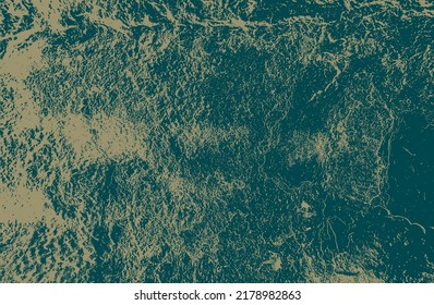 Geschälte Overlay-Textur aus blauem, rostfreiem geschältem Metall. brüchiger Hintergrund. abstrakte Halbtonvektorgrafik