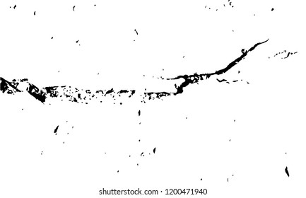 Distressed  overlay texture of cracked asphalt. Grunge texture vector design