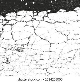 Distressed overlay texture of cracked concrete, stone or asphalt. grunge background. abstract halftone vector illustration