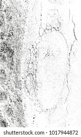 Distressed overlay texture of cracked concrete, stone or asphalt. grunge background. abstract halftone vector illustration