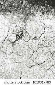 Distressed overlay texture of cracked concrete, stone or asphalt. grunge background. abstract vector illustration