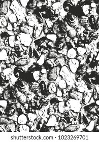 Distressed overlay texture of cracked concrete, stone or asphalt. grunge background. abstract halftone vector illustration