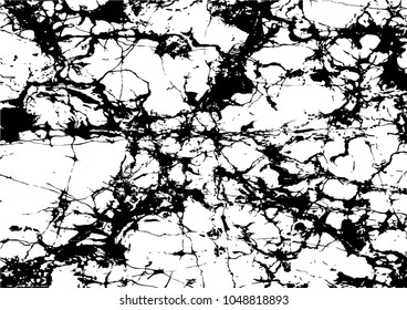 Distressed overlay texture of cracked concrete. 
