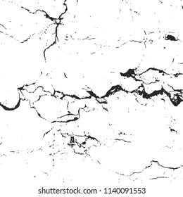 Distressed overlay texture of cracked concrete, stone or asphalt. grunge background. abstract halftone vector illustration