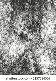 Distressed overlay texture of cracked concrete, stone or asphalt. grunge background. abstract halftone vector illustration