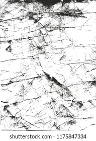 Distressed overlay texture of cracked concrete, stone or asphalt. grunge background. abstract halftone vector illustration