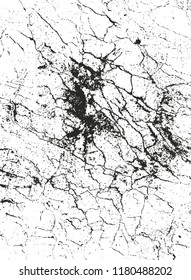 Distressed overlay texture of cracked concrete, stone or asphalt. grunge background. abstract halftone vector illustration