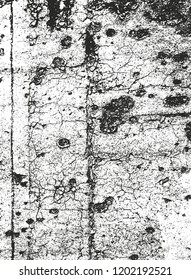 Distressed overlay texture of cracked concrete, stone or asphalt. grunge background. abstract halftone vector illustration