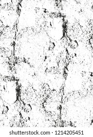 Distressed overlay texture of cracked concrete, stone or asphalt. grunge background. abstract halftone vector illustration