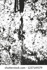Distressed overlay texture of cracked concrete, stone or asphalt. grunge background. abstract halftone vector illustration