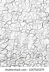 Distressed overlay texture of cracked concrete, stone or asphalt. grunge background. abstract halftone vector illustration