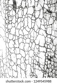 Distressed overlay texture of cracked concrete, stone or asphalt. grunge background. abstract halftone vector illustration