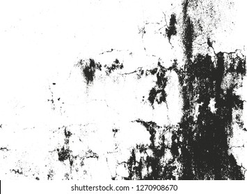 Distressed overlay texture of cracked concrete, stone or asphalt. grunge background. abstract halftone vector illustration