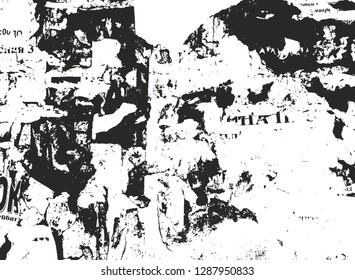 Distressed overlay texture of cracked concrete, stone or asphalt. grunge background. abstract halftone vector illustration