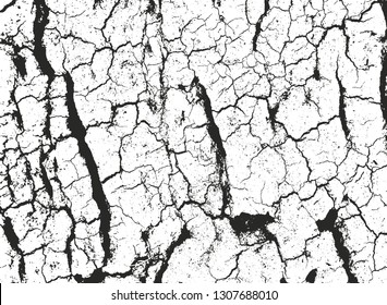 Distressed overlay texture of cracked concrete, stone or asphalt. grunge background. abstract halftone vector illustration