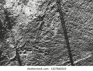 Distressed overlay texture of cracked concrete, stone or asphalt. grunge background. abstract halftone vector illustration