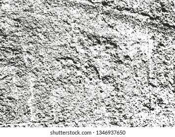 Distressed overlay texture of cracked concrete, stone or asphalt. grunge background. abstract halftone vector illustration