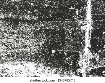Distressed overlay texture of cracked concrete, stone or asphalt. grunge background. abstract halftone vector illustration