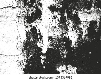 Distressed overlay texture of cracked concrete, stone or asphalt. grunge background. abstract halftone vector illustration
