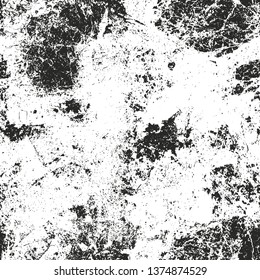 Distressed overlay texture of cracked concrete, stone or asphalt. grunge background. abstract halftone vector illustration