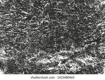Distressed overlay texture of cracked concrete, stone or asphalt. grunge background. abstract halftone vector illustration