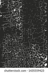 Distressed overlay texture of cracked concrete, stone or asphalt. grunge background. abstract halftone vector illustration