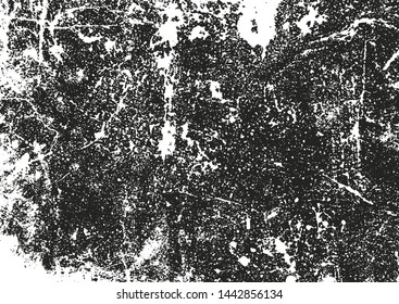Distressed overlay texture of cracked concrete, stone or asphalt. grunge background. abstract halftone vector illustration