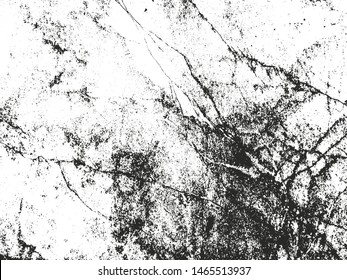 Distressed overlay texture of cracked concrete, stone or asphalt. grunge background. abstract halftone vector illustration