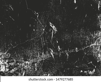 Distressed overlay texture of cracked concrete, stone or asphalt. grunge background. abstract halftone vector illustration