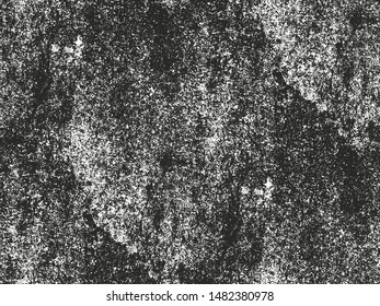 Distressed overlay texture of cracked concrete, stone or asphalt. grunge background. abstract halftone vector illustration