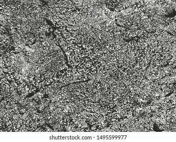 Distressed overlay texture of cracked concrete, stone or asphalt. grunge background. abstract halftone vector illustration
