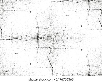 Distressed overlay texture of cracked concrete, stone or asphalt. grunge background. abstract halftone vector illustration