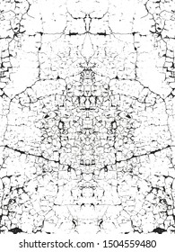Distressed overlay texture of cracked concrete, stone or asphalt. grunge background. abstract halftone vector illustration
