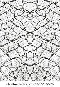 Distressed overlay texture of cracked concrete, stone or asphalt. grunge background. abstract halftone vector illustration