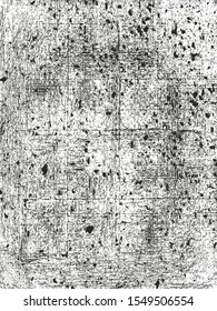 Distressed overlay texture of cracked concrete, stone or asphalt. grunge background. abstract halftone vector illustration