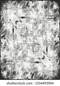Distressed overlay texture of cracked concrete, stone or asphalt. grunge background. abstract halftone vector illustration