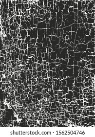 Distressed overlay texture of cracked concrete, stone or asphalt. grunge background. abstract halftone vector illustration