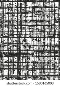 Distressed overlay texture of cracked concrete, stone or asphalt. grunge background. abstract halftone vector illustration
