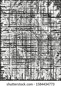 Distressed overlay texture of cracked concrete, stone or asphalt. grunge background. abstract halftone vector illustration