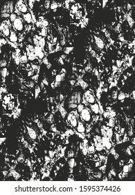 Distressed overlay texture of cracked concrete, stone or asphalt. grunge background. abstract halftone vector illustration