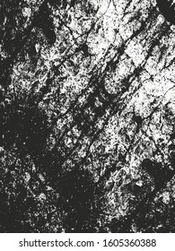 Distressed overlay texture of cracked concrete, stone or asphalt. grunge background. abstract halftone vector illustration