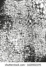 Distressed overlay texture of cracked concrete, stone or asphalt. grunge background. abstract halftone vector illustration