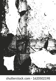 Distressed overlay texture of cracked concrete, stone or asphalt. grunge background. abstract halftone vector illustration