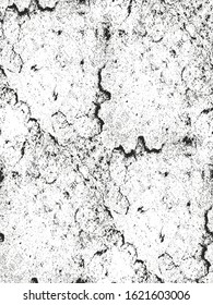 Distressed overlay texture of cracked concrete, stone or asphalt. grunge background. abstract halftone vector illustration